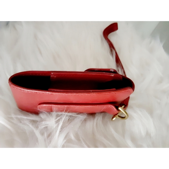 Coach Red Vintage Multi Cell Phone Wristlet - Picture 7 of 11